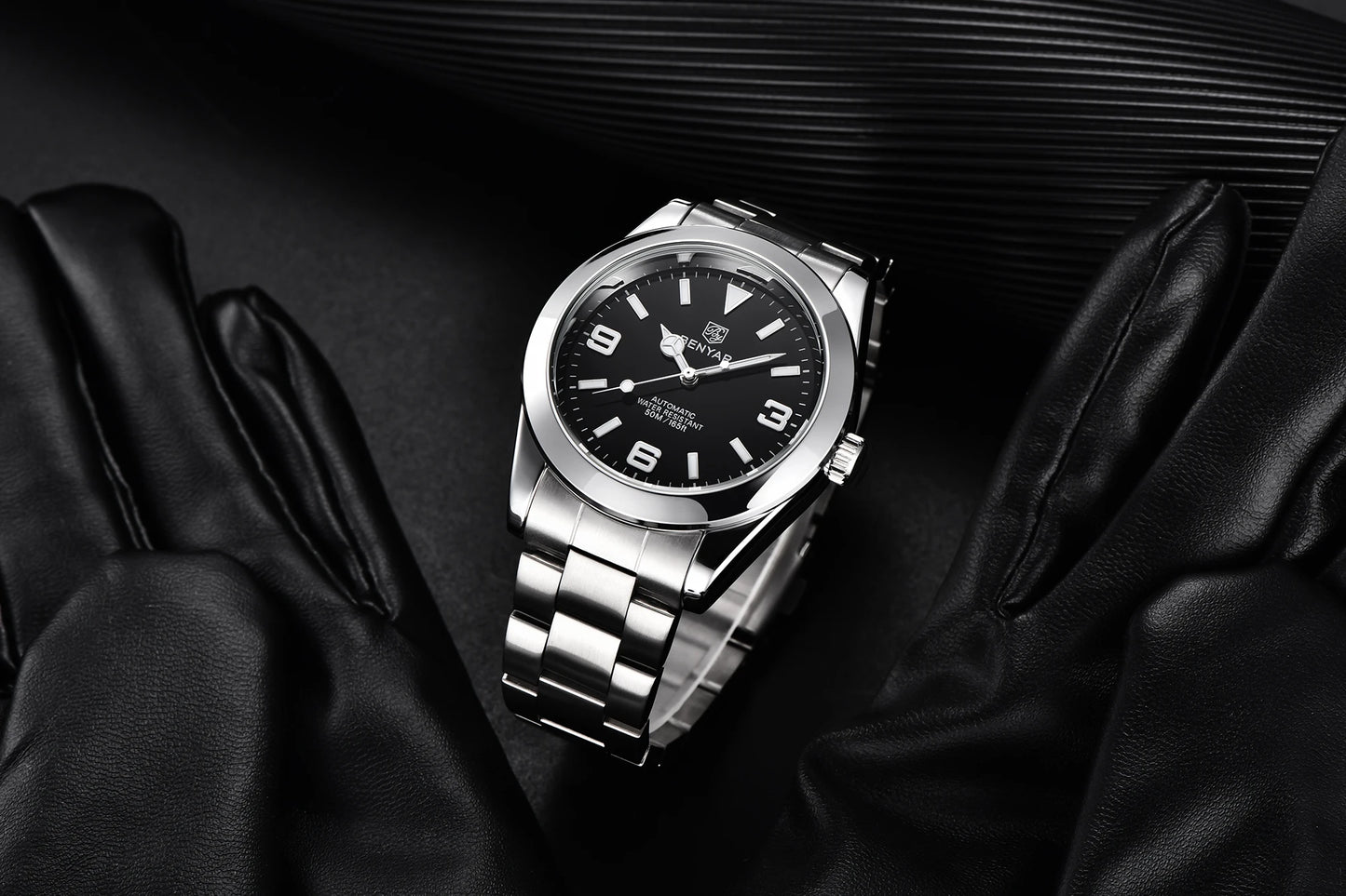 BENYAR 2025 Nuovo orologio meccanico automatico da uomo, stile business e sportivo di lusso, impermeabile 50M, orologio da uomo
