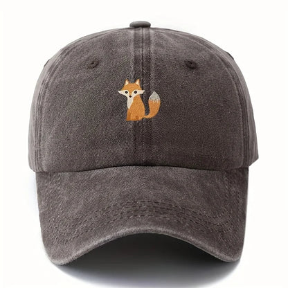 Cappellino da baseball con stampa a motivo di volpe carina, ideale per la moda casual quotidiana, versatile per gli spostamenti in città, adatto a uomo e donna