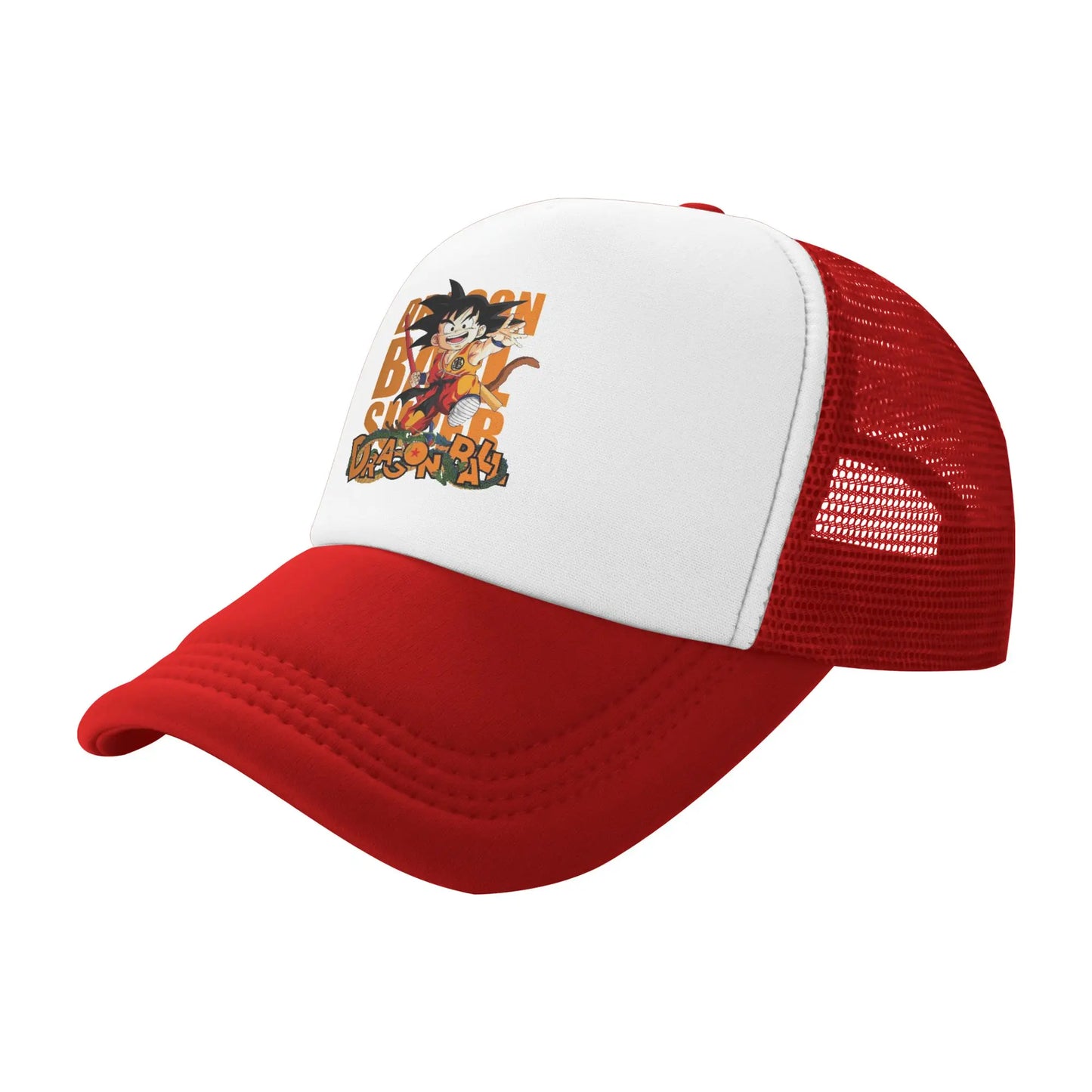 Dragon Ball Z Trucker Hat Super Saiyan Son Goku Hat Sun Hat Sun Caps Adjustable Snapback Caps Mesh Baseball Caps Wholesale New