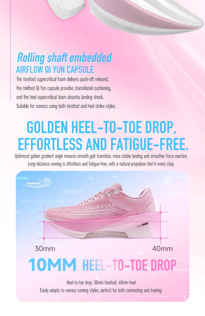 IRUNSVAN Airflow Capsule Sports Shoes Marathon Boardless Training Exclusive Running Shoes for Men and Women 166