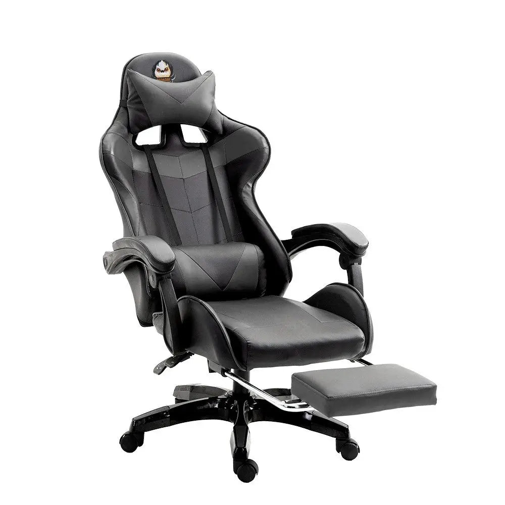 Ergonomic gaming chair, office chair, height adjustable,PU leather computer chair, with headrest and lumbar support, 360° swivel