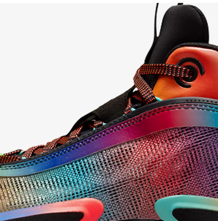 Zapatillas de baloncesto resistentes de media caña Nike Authentic Jordan unisex Rainbow DN4200-064