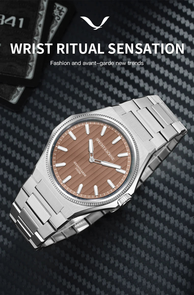 Dropshipping 2025 Hot Selling Products Wristwatches For Men Specht & Söhne Ultrathin Male Green Sports Watches 100M Waterproof