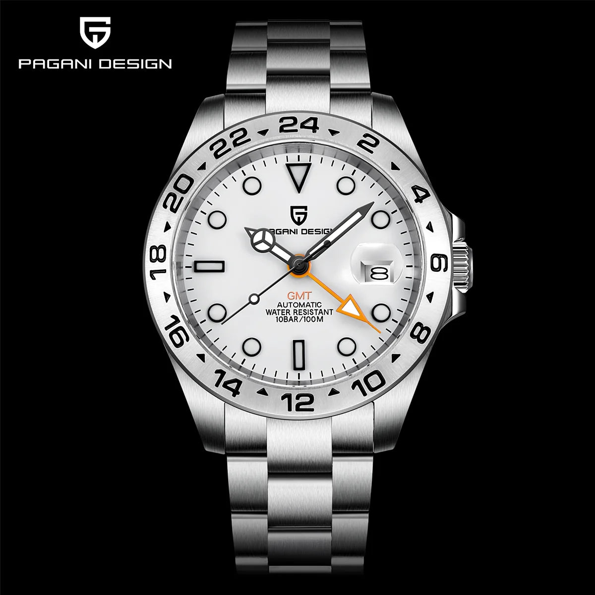 Pagani Design 2026 Nuevo reloj de buceo para hombre 42mm zafiro mecánico automático GMT 100m resistente al agua PD1682