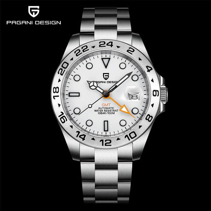 Pagani Design 2026 Nuevo reloj de buceo para hombre 42mm zafiro mecánico automático GMT 100m resistente al agua PD1682