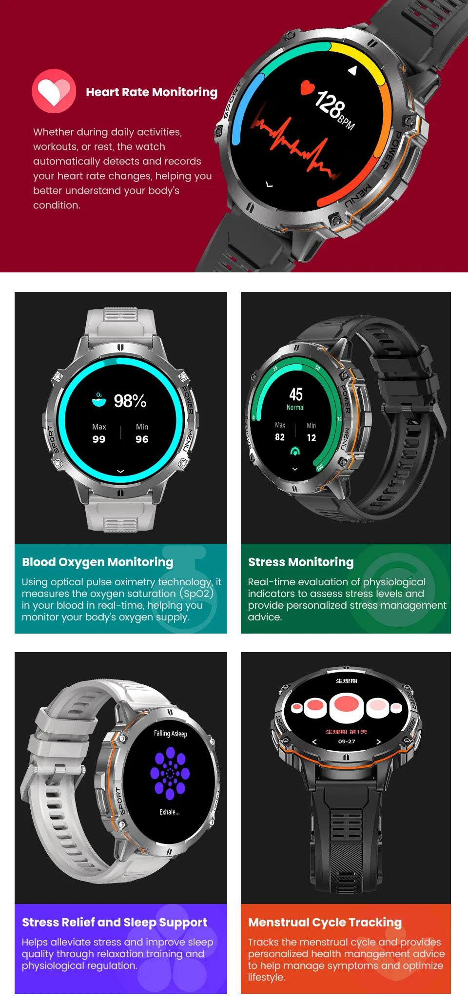 2026 New Military TANK X3 Smartwatch für Herren, 1000mAh Akku, 10ATM wasserdicht zum Schwimmen, GPS-Route, 1.75" AMOLED HD, Anrufe, Sport-Smartwatch