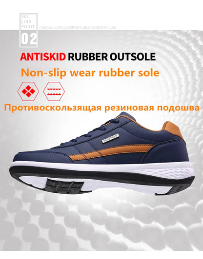 Men's Walking Shoes - Slip-On Tennis Running Shoes Memory Foam Lightweight Work Sneakers for Indoor Outdoor Gym
