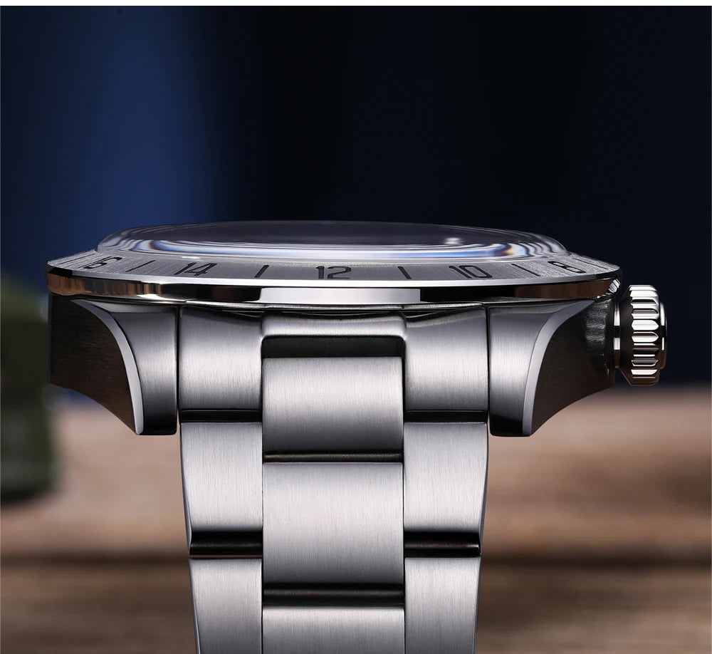 ADDIESDIVE Neue Luxus-Herrenuhr 200 wasserdichte Edelstahl-Quarzuhr BGW9 Super Blue Leucht-GMT-Edelstahluhr