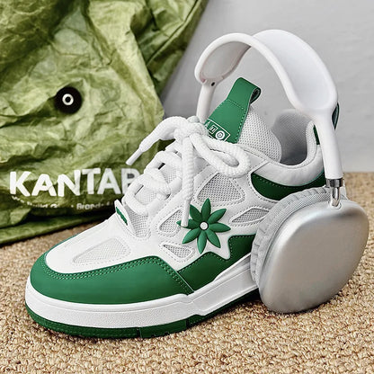 Fashion Men's Shoes Trend Street Skateboard Shoes Man Luxury Brand Training Sneakers Mesh Breathable Casual Shoes Men's Tennis Shoes