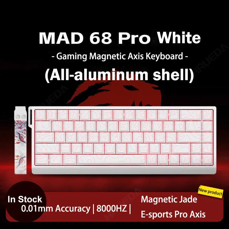 MADLIONS MAD 60/68HE Gaming Magnetic Switch Keyboard Wired Key Web Drive Custom 8K 61/68 Return RT Adjustable Keystroke Hot Swap