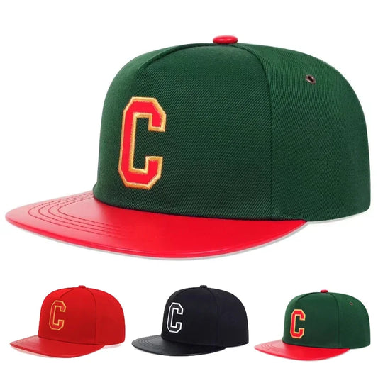 Unisex C Letter Embroidery Hip-hop Hats Spring Autumn Adjustable Casual Snapback Baseball Caps Outdoor Sunscreen Hat Sports Cap