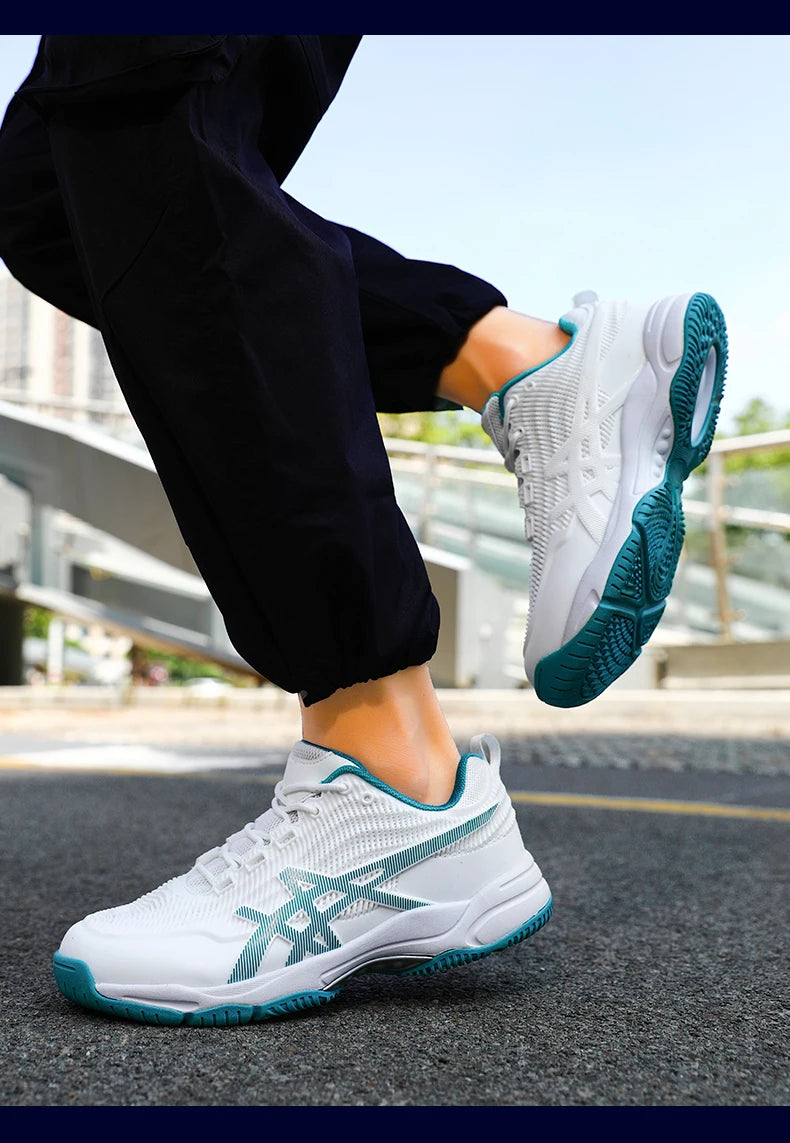 Men and Women Badminton Shoes Table Tennis Shoes for Volleyball Handball Sports Sneakers Anti-Skid Mesh Breathable Field Training