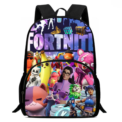 Kids  School Backpack with Front Pocket,  Light Weight Cartoon Fortnite Children Backpack For Age 6-9 , Bags For Boys Girls