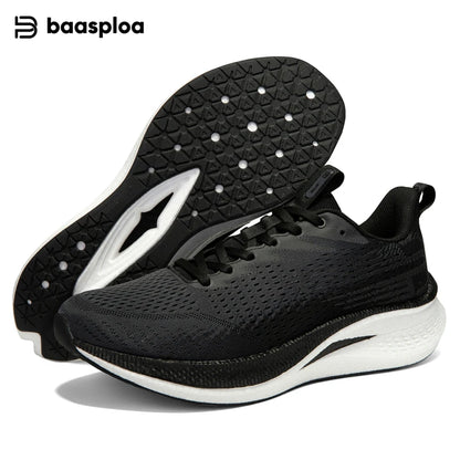 Baasploa Men Jogging Sports Shoes Carbon Plate Professional Cushioning Sneakers Male Outdoor Breathable Non-Slip Running Shoes