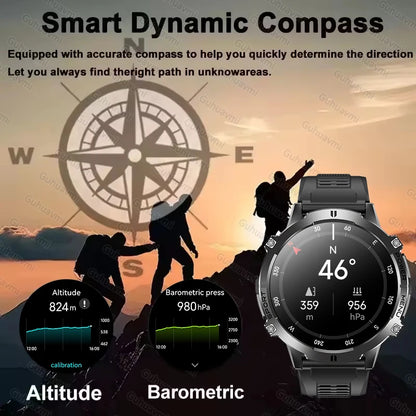 2026 New Military TANK X3 Smartwatch für Herren, 1000mAh Akku, 10ATM wasserdicht zum Schwimmen, GPS-Route, 1.75" AMOLED HD, Anrufe, Sport-Smartwatch