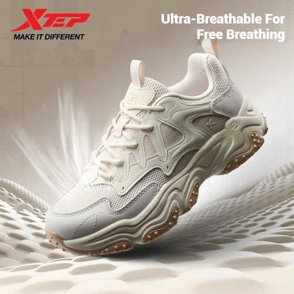Xtep Casual Shoes 2025 Spring And Summer Lightweight Sports Shoes Thick Sole Fashionable Street Style Sneakers 875319320004
