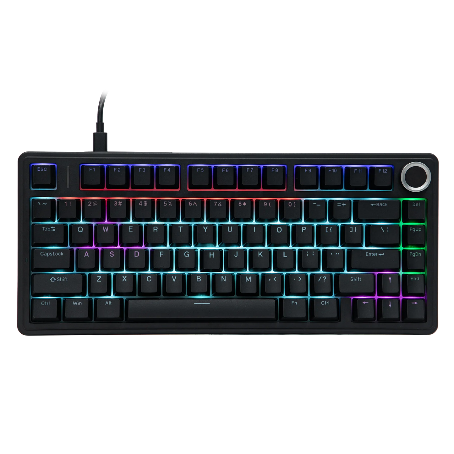 EPOMAKER x AULA F75 kabelgebundene mechanische Hot-Swap-Tastatur 75% ANSI US-Layout mit Gasket-Mount und Drehregler für Mac/WIN/Android