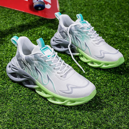 Men's Running Shoes Breathable Mesh Sports Shoes Cushioned Casual Sneakers Lightweight Comfortable Tennis Shoes Athletic Footwear