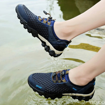 Summer Fashion Breathable Water Wading Men's Shoes, Sports and Leisure Running Trend Flat-Bottomed Mountaineering Sports Shoes
