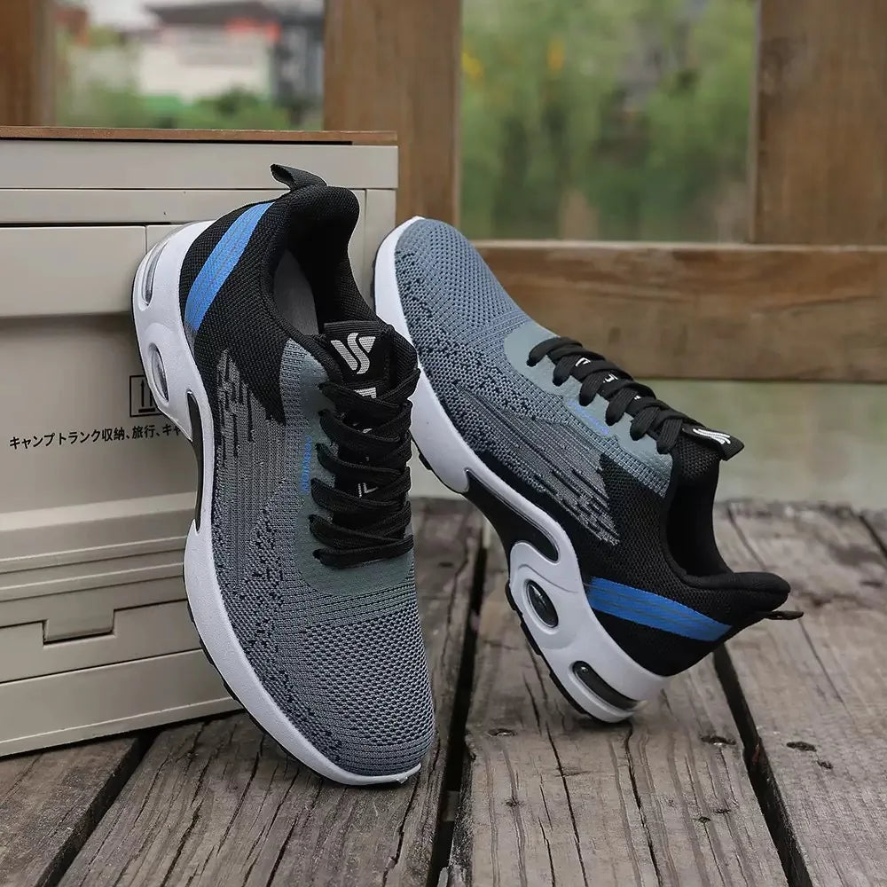 Herrenschuhe, lässige Herrenschuhe, atmungsaktives Mesh, Luftpolsterung, weiche Sohle, modische Sportschuhe im Color-Block-Design