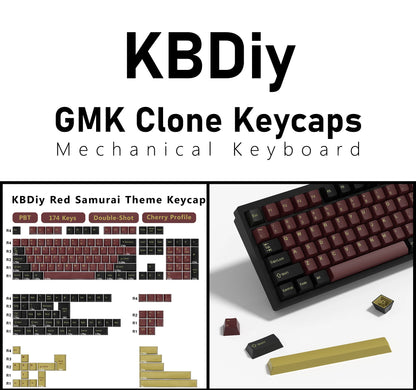 KBDiy GMK Illusion Tastenkappen Cherry-Profil Double-Shot PBT ISO-Tastenkappen für Gamer Mechanisches Tastatur-Kit Gaming Point Retro-Tastenkappe