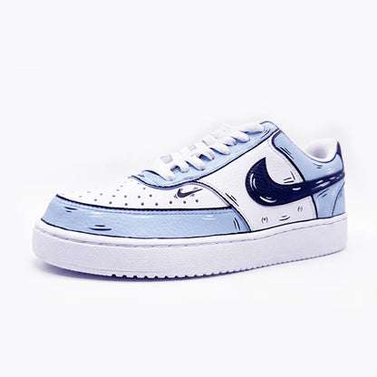 Custom Sneakers Custom Sneakers NIKE COURT VISION Messy Line Design Couple Matching Shoes Unisex Low-Top Skate Retro Shoes