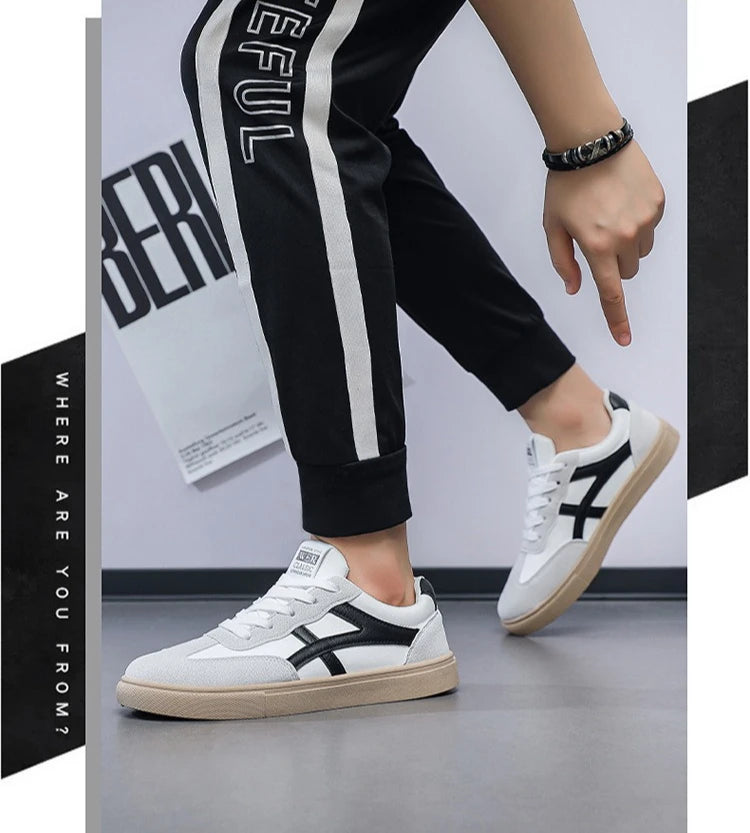 Men’s Casual Shoes New Fashion Lightweight Casual Outdoor Walking Sneakers Anti-Slip Flat Men’s Shoes