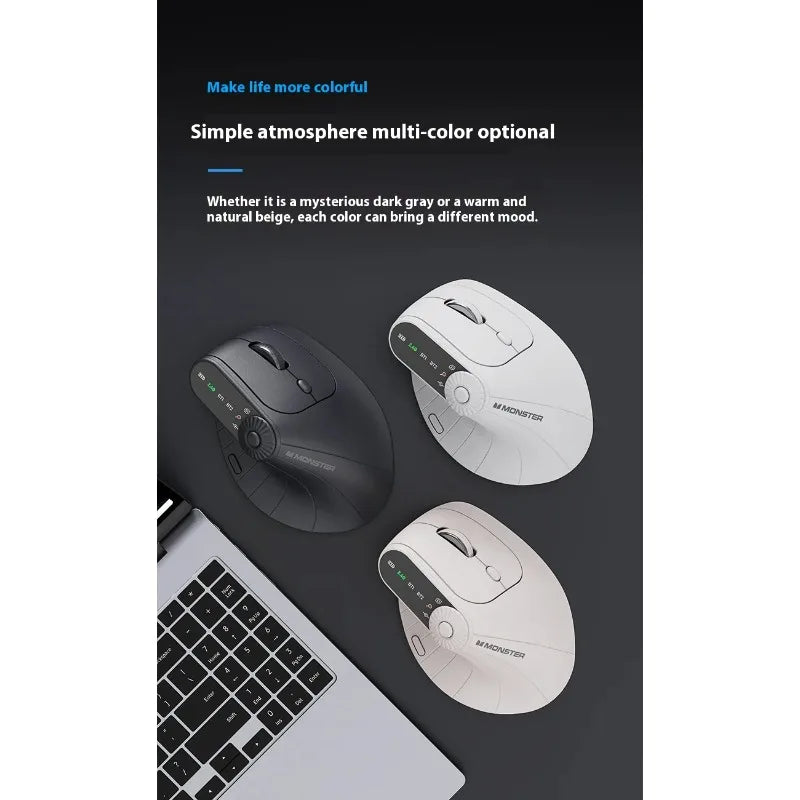Monster M2 PRO MAX Gaming Mouse Rechargeable Dual Mode DPI Lightweight Custom & Comfortable Ergonomic Wireless Mouse Sensitive