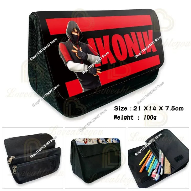 3-teiliges Set Fortnite-Gaming-Rucksack, Anime-Cartoon, große Kapazität, Schultaschen für Schüler, Federmäppchen, Kawaii-Lunchbag, Geburtstagsgeschenke
