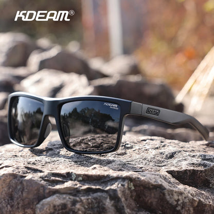 KDEAM Oversized Men's Sunglasses Polarized TR90 Big Size Sun Glasses Width 160mm Protective Case Included KD0737 MAX
