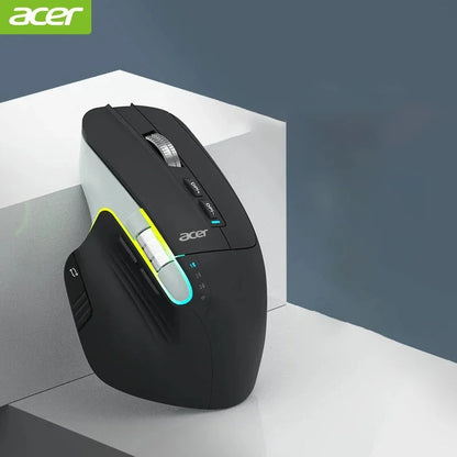 Acer Omr225 Gamer Mouse 3-mode Bluetooth Wireless Mouse Dual Scroll Ergonomic Mouse Custom Programming Gaming Mice Office Mice