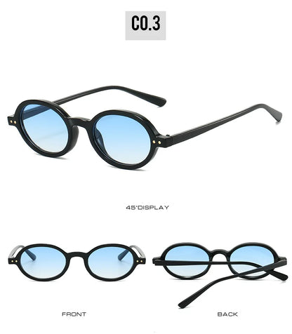 2026 Retro Small Round Frame Eyewear | Double Gold Rivet Accent | High-End Styling Sunglasses