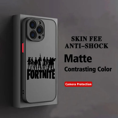Hot Game F-Fortnites Handyhülle für Xiaomi Redmi Note 14 13 12 12S 11 11S 10 10S 9T 9S 8 7 Pro Plus 4G 5G, matte transparente Rückabdeckung