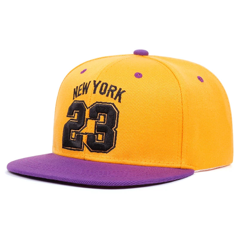 Digital 23 3D Embroidered Fashion Baseball Hat Sports Sunshade Hat Snapback Cap Adjustable Unisex Sun Cowboy Hat