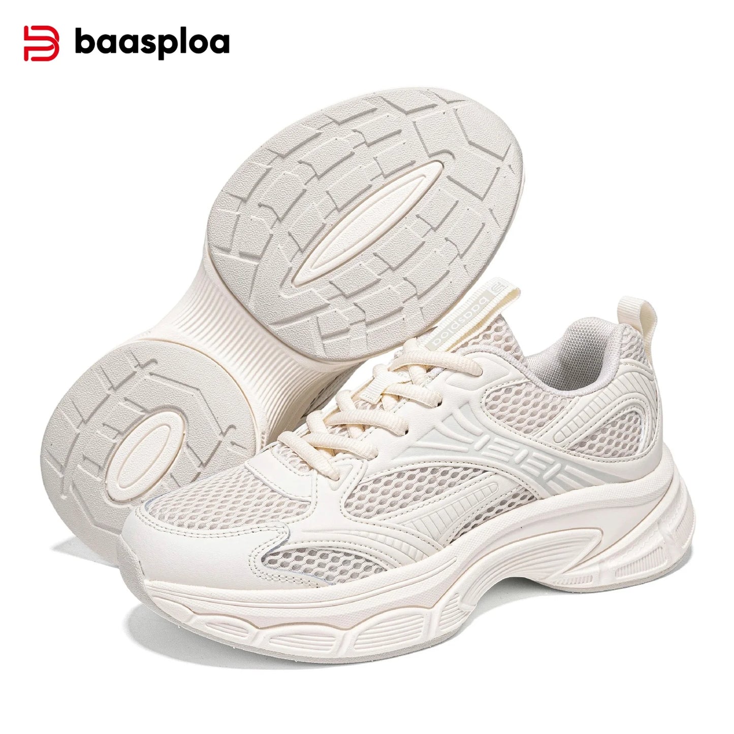 Baasploa Women’s Running Shoes Fashion Lightweight Mesh Non-Slip Jogging Sneakers Female Outdoor Breathable Colorful Casual Shoes