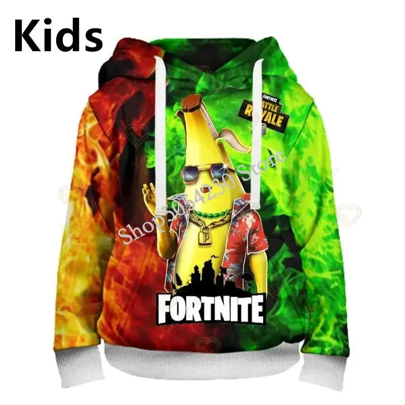 Fortnite jongens coole helden cosplay-hoodie, cartoon-sweatshirt, kinderkleding, lente/herfst babyjas, kinderjack met capuchon