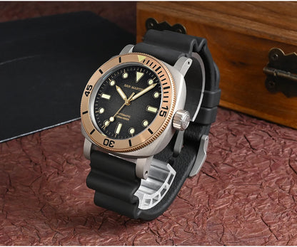 San Martin 42mm Retro Titanium Diver Watch NH35 Automatic Men's Mechanical Watches Bronze Bezel Sapphire Luminous Waterproof 200m