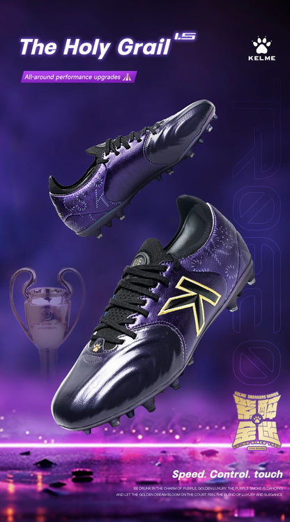 Kelme Kangaroo Leather Mg Soccer Shoes Professional Match Sports Football Shoes Outdoor Anti Slip Football Boots