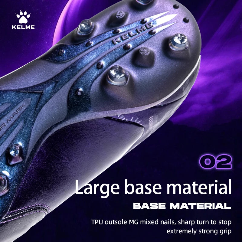 Kelme Kangaroo Leather Mg Soccer Shoes Professional Match Sports Football Shoes Outdoor Anti Slip Football Boots