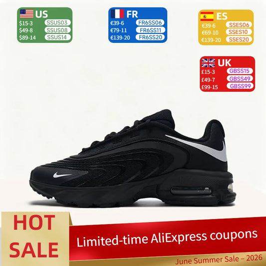 Nike Air Max Fire Comfortable Sports Wearable Lightweight Breathable Low-top Casual Shoes for Men - Black  IO4510-003