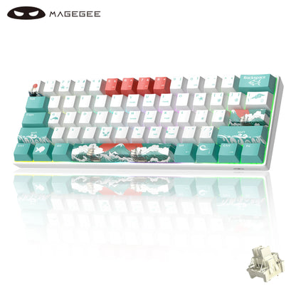 MageGee 60% mechanische Gaming-Tastatur, RGB, vollständig Hot-Swap-fähige Custom-Switches, 61 Tasten, Mini-Bürotastatur für Win/Mac-Laptop