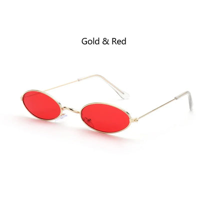 1PC Unisex Retro Small Frame Oval Sunglasses UV400 Fashion Design Sun Glasses Summer Vintage Shades Eyeglasses Accessories