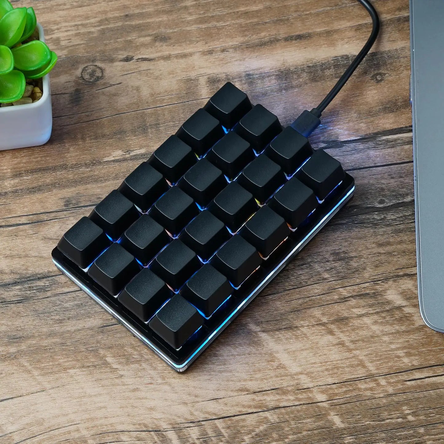 Mini USB Custom Mechanical Keyboard 24 Keys Black/White Gaming Keyboard Sayo Device Shortcut Programmable Keypad Keys Macro