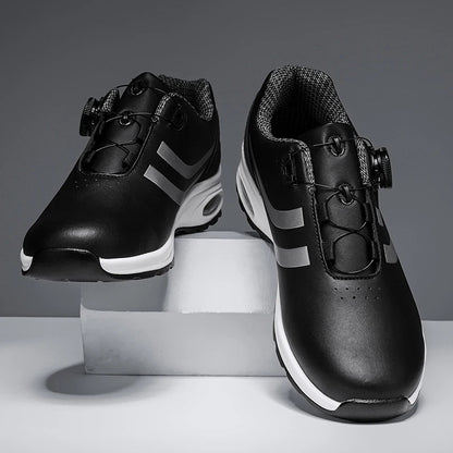 Zapatillas de golf para hombre con cámara de aire, deportivas para correr y conducir, transpirables, ligeras, cómodas, atléticas, antideslizantes y giratorias