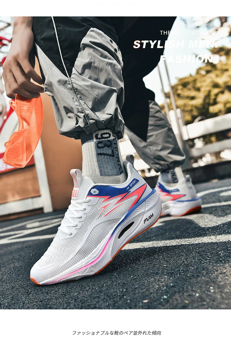 2026 New Men's Sports Running Shoes, Marathon-Ready, Breathable, Lightweight, Comfortable Women's Athletic Sneakers, Jogging Tennis Air Cushion