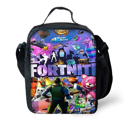 Bolsa térmica infantil de gran capacidad para niño Hot Game F-FortniteS, niña estudiante, picnic al aire libre, lonchera térmica reutilizable con aislamiento