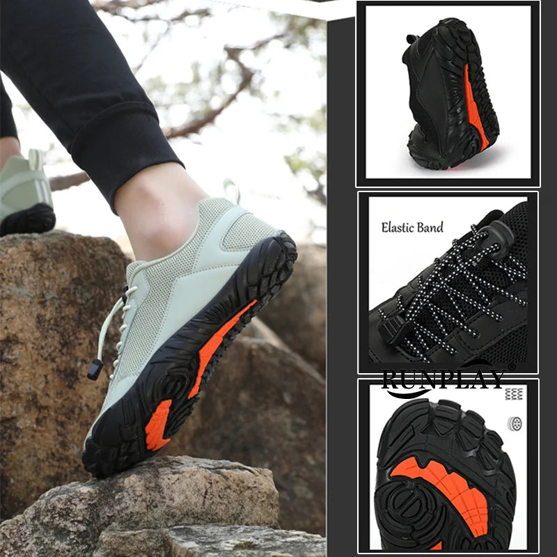 Men Barefoot Hiking Shoes Breathable Outdoor Sports Climbing Shoe Trekking Sneakers Non-Slip Comfort Man Casual Jogging Footwear