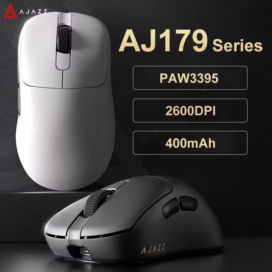 AJAZZ AJ179 PRO Wireless Gaming Mouse PAW3395, 26000 DPI Lightweight RGB Gaming Mouse with Charging Dock, Tri-Mode Ergonomic Mouse for PC & Laptop