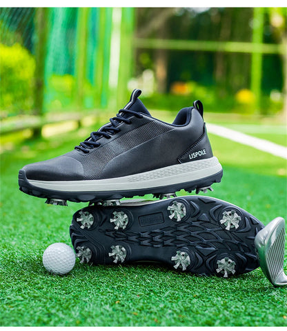 Hot Sale Leisure Golf Shoes Men's Waterproof Golf Spikes Sneakers Professional Non-Slip Golf Trainers Luxury Sports Shoes