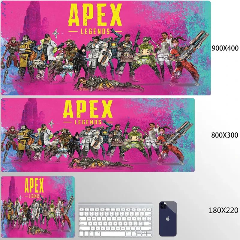 800x300 Apex Legends Mousepad Xxl Funny Unique Desktop Pad Game Mousepad PC Size for large Edge Locking Game Keyboard Pad XL